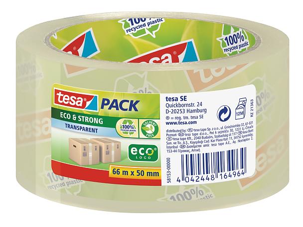 Bande pour emballage transparent tesa® Eco & Strong 66 m : 50 mm