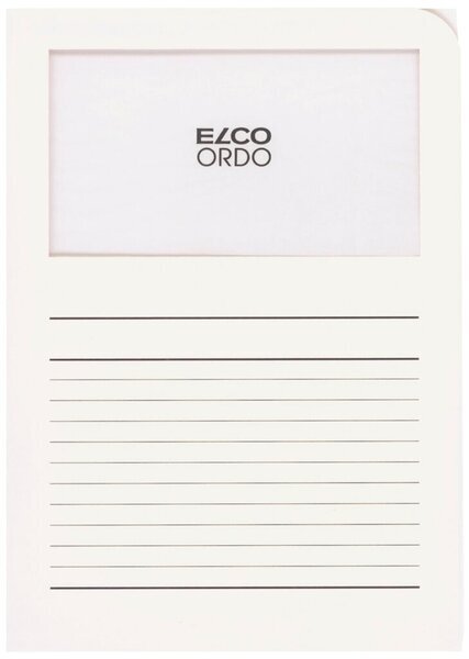 Chemises de classement Ordo en papier avec fenêtre 220 x 310 mm 120g/m2, (10 pces)