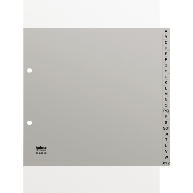 Plastikregister A - Z, in E5-Format (Polyproylen)