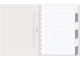 Adoc-Heft A4 kariert, transparent inkl. Register (72 Blatt)