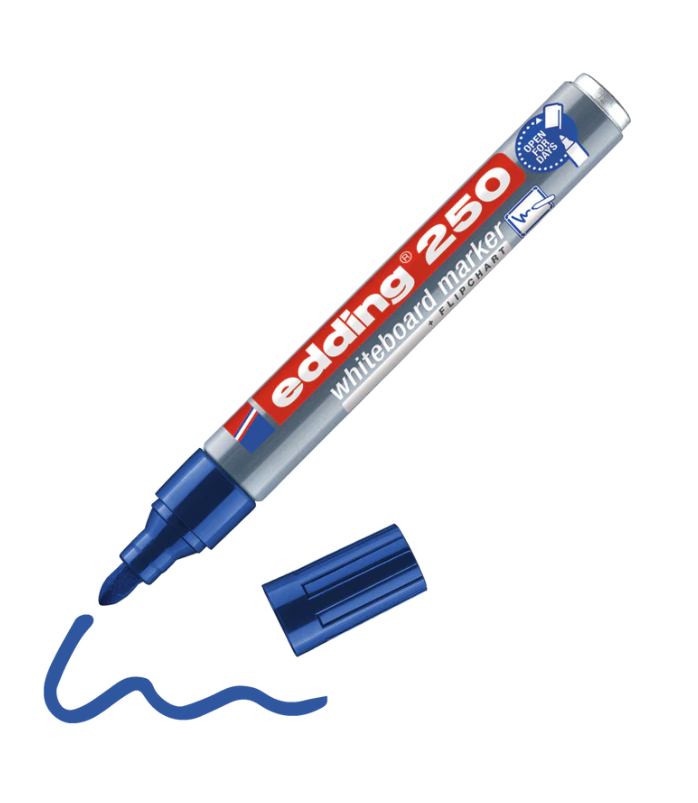 Whiteboardmarker edding 250 blau 10 Stück