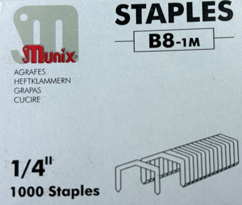 ​​​​Agrafes Bostitch-Staples B-8 6mm 1000 pièces