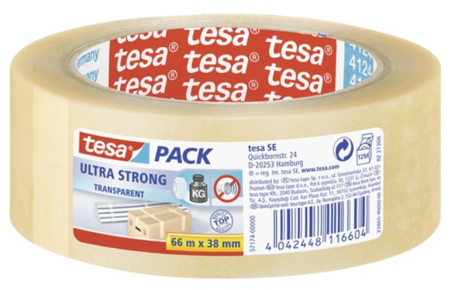 Verpackungsband tesa® transparent 66m x 38mm