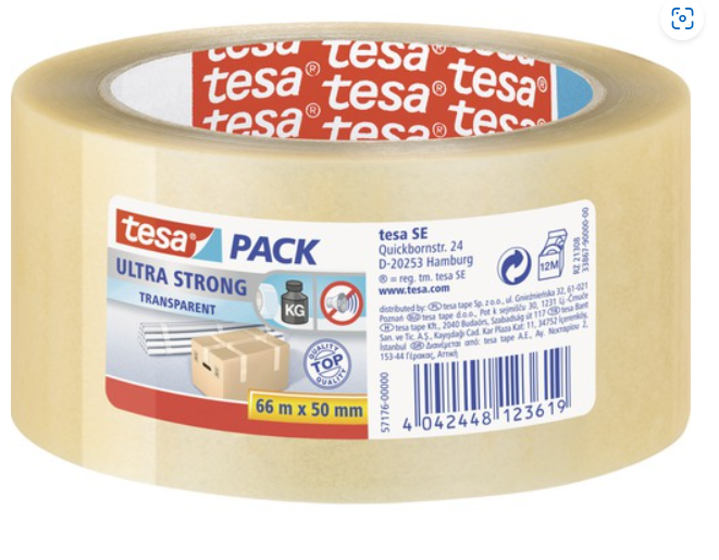 Verpackungsklebeband tesa® Ultra Strong transparent 66 m : 50 mm