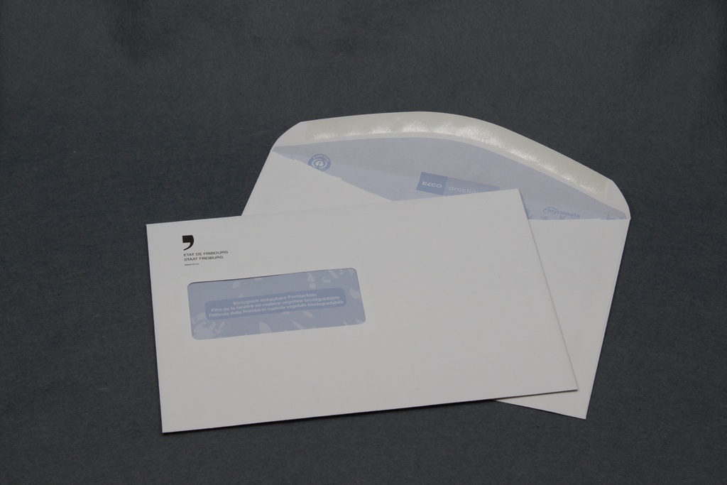 Enveloppes Etat FR, C5, patte gommée, à fenêtre, blanc, 500 pces