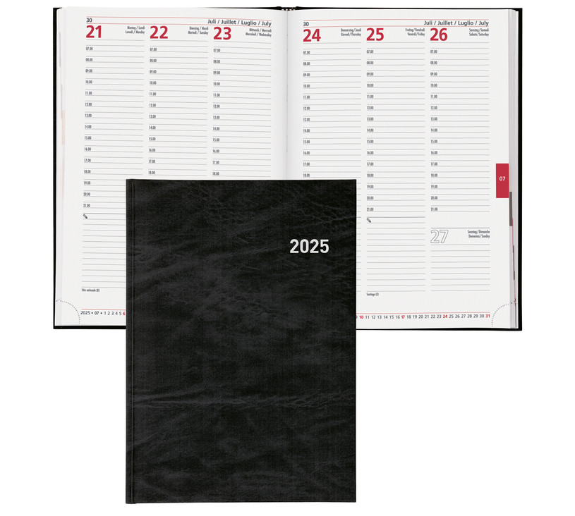 ​Agenda Registra 7 2025 noir