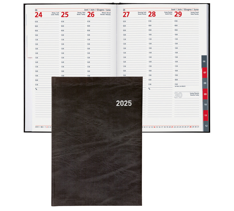 ​Agenda Registra 7 plus 2025 noir