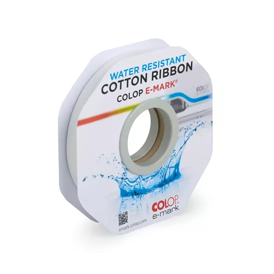 Rubans en coton, blanc hydrofuge 15 mm, 25 m