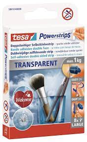 [89.120.65] Powerstrips® tesa 8 étiquettes transparentes larges