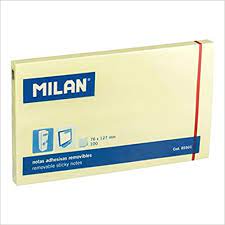 [68.187] ​Feuilles adhésives jaune Milan 76 x 127 mm (100 fles)