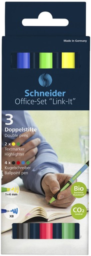 [67.204] Kugelschreiber Schneider Office-Set Link-It, Sortiment 6 Stück