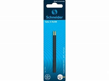 [67.867] Recharge pour stylo à bille Schneider Take  4 couleurs (pq de 2 pces noir) 