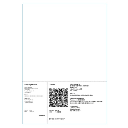 [62.129] Papier A4 QR-Rechnung (1000 Blatt)